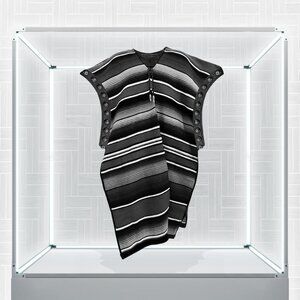 Chrome Hearts Alpaca Wool Striped Poncho